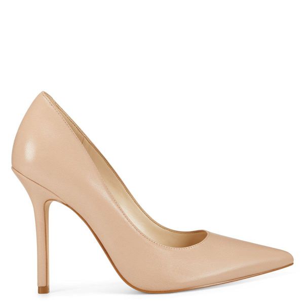 Nine West Bliss Pointy Toe Beige Pumps | South Africa 93B58-2D87